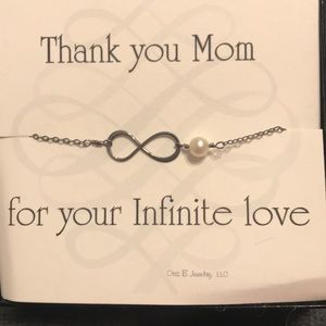 Silver plated infinite love necklace